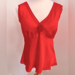 VINTAGE Women’s Red Silky Top
